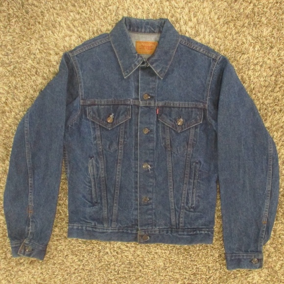 Levi's Vintage 80s Jean Jacket‎ Men's 40L Trucker Type 3 Denim Made In USA Blue